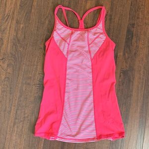 Kyodan Striped Pink Tank W/built in Bra SZ-XS